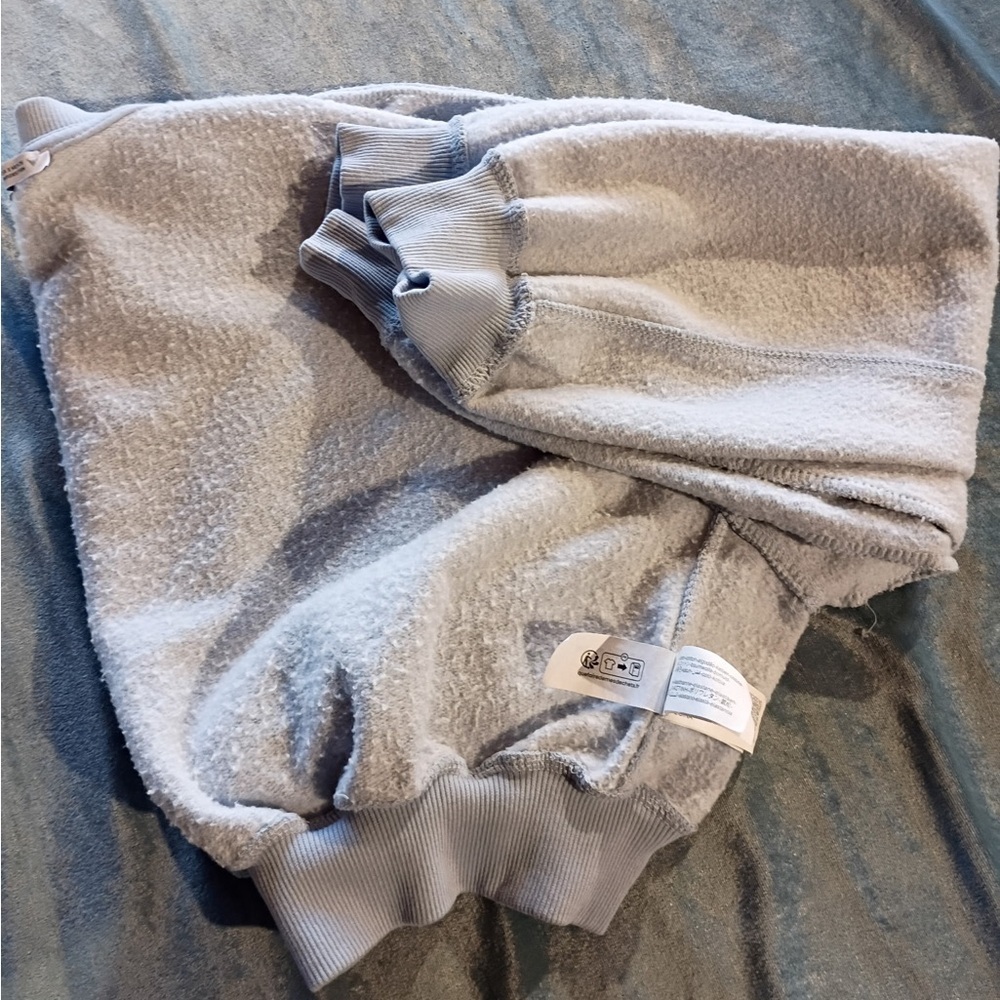 Zara Matching Sweatshirt & Jogger Set Blue Cropped Lounge Athleisure Size S - Picture 10 of 11
